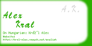 alex kral business card